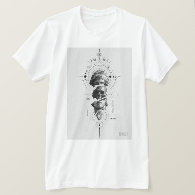T-shirt de erro do sistema - Estilo de Arte com Fa (Frente do Design)
