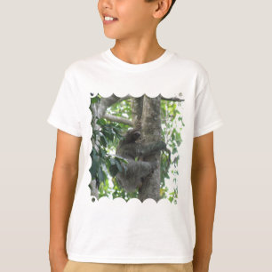 T-shirt de escalada da juventude da preguiça