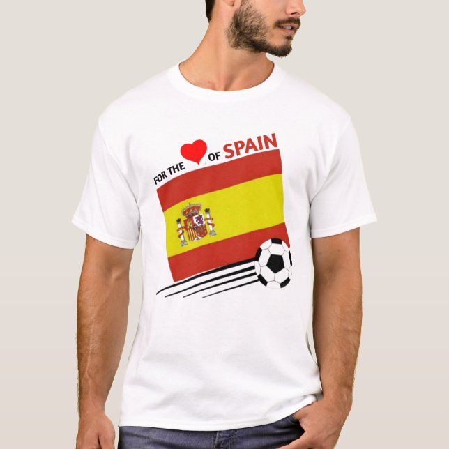 T-shirt de Espanha branca. 01 (Frente)