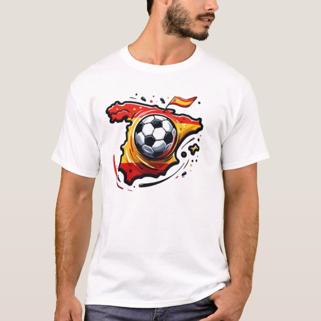 T-shirt de Espanha branca. 03 (Frente)