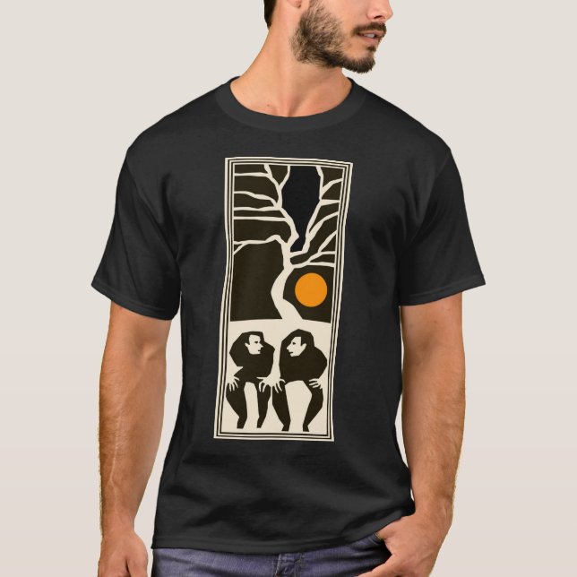 T-shirt de espera de Godot (Frente)