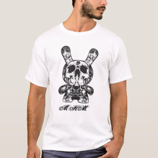 T-shirt de esqueleto ornamentado do coelho de