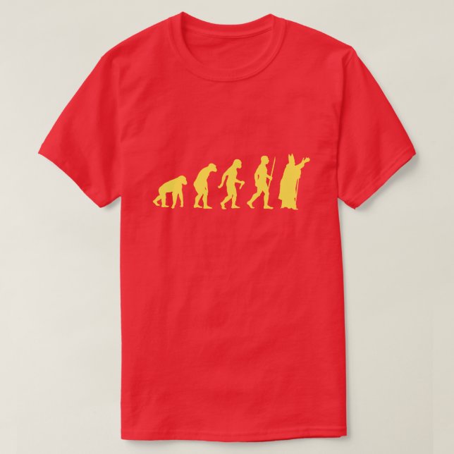 T-Shirt de EVOLUÇÃO PAPAL (Frente do Design)