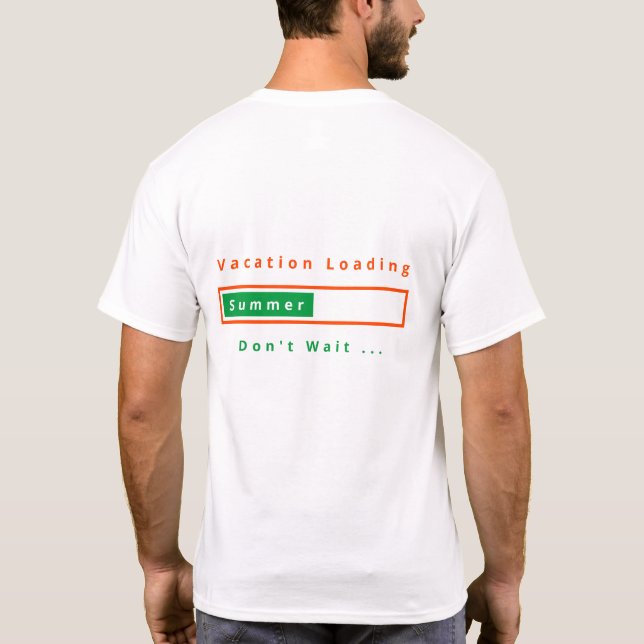 T-Shirt de férias de verão com texto (Verso)