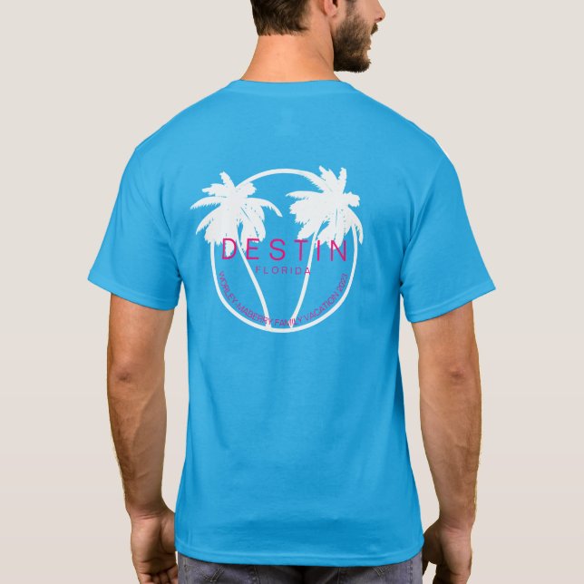 T-Shirt de Férias Familiares Azul 2023 (Verso)