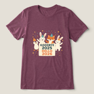 T-Shirt de Férias Unisexo Adeus 2025 Olá 2026
