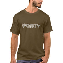 T-Shirt de festa castanha