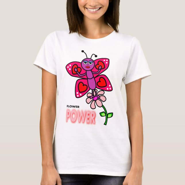 T-shirt de flower power (Frente)