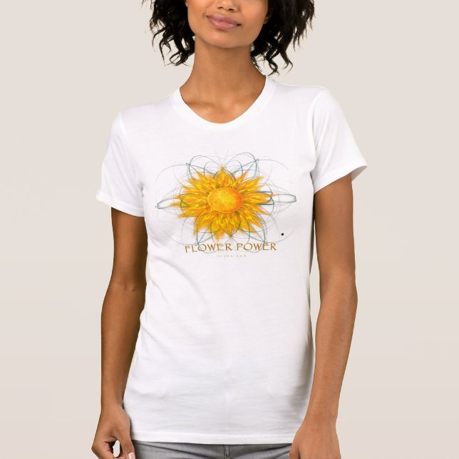 T-shirt de flower power (Frente)