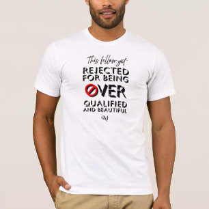 T-Shirt De Folha Curta : Sobre Qualificado (branco