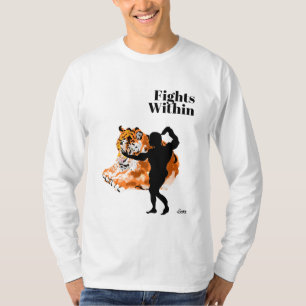 T-Shirt De Folha Longa Básica : Luta Dentro