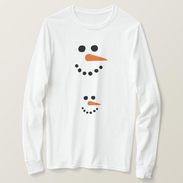 T-Shirt De Folha Longa De Neve A Ser Maternidade (Frente do Design)