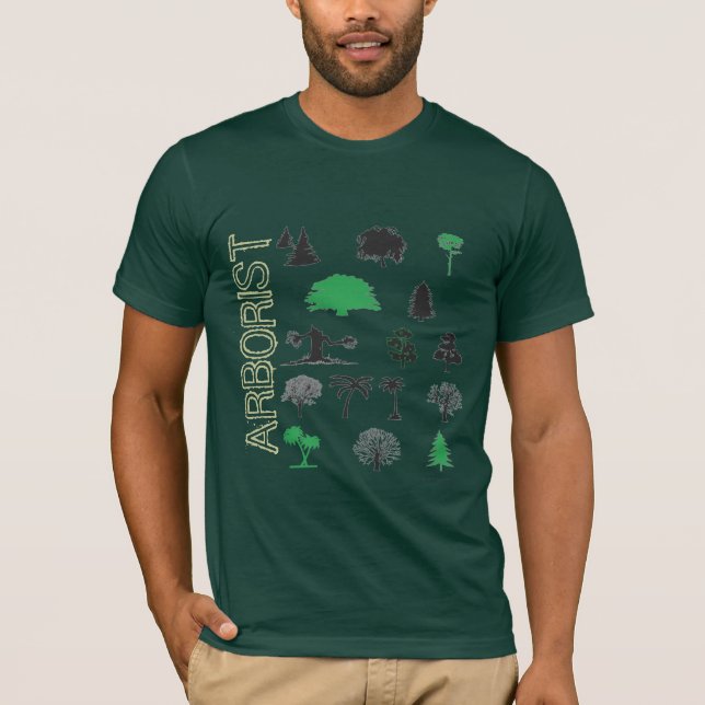 T-shirt de Forest Green dos amantes da árvore do (Frente)