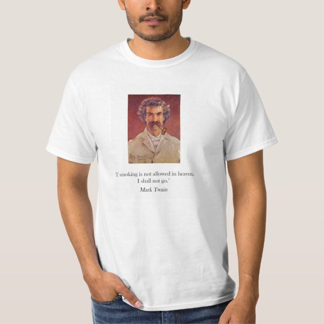 T-shirt de fumo da tubulação de Mark Twain (Frente)