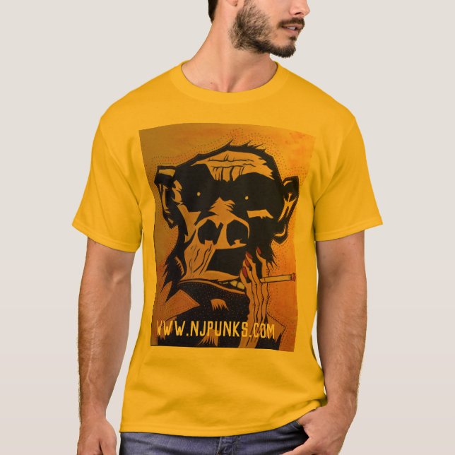 T-shirt de fumo do Simian (Frente)
