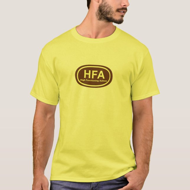 T-shirt de funcionamento alto do autismo de "HFA" (Frente)