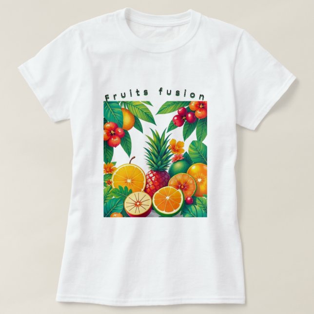 T-Shirt de fusão de frutas (Frente do Design)