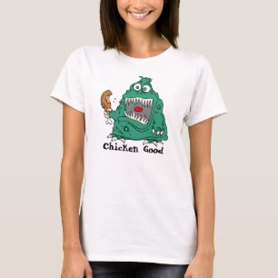 T-Shirt De Galinha Fritada Por Monstro
