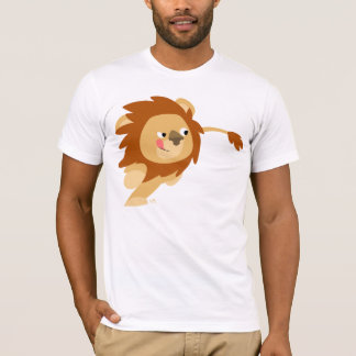T-shirt de galope do leão dos desenhos animados