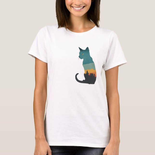 t-shirt de gato (Frente)