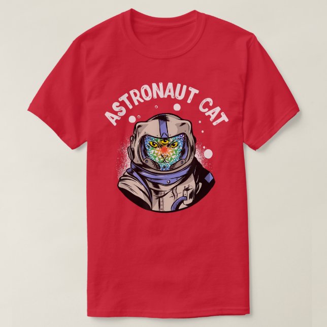 T-Shirt de gato astronauta (Frente do Design)