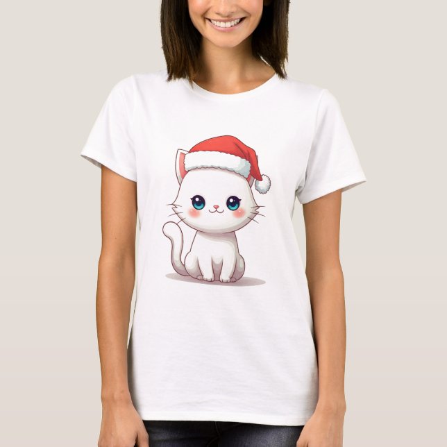 T-shirt de gato bonito (Frente)