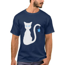 T-Shirt de Gato Branco
