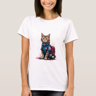 T-Shirt de Gato de Emergência - Gato Médico Heroic