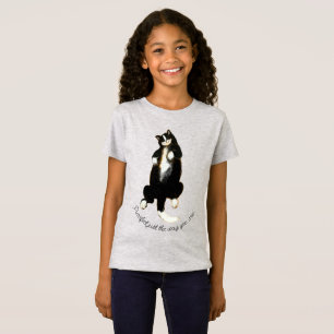 T-Shirt de gato-do-mato-preto e branco
