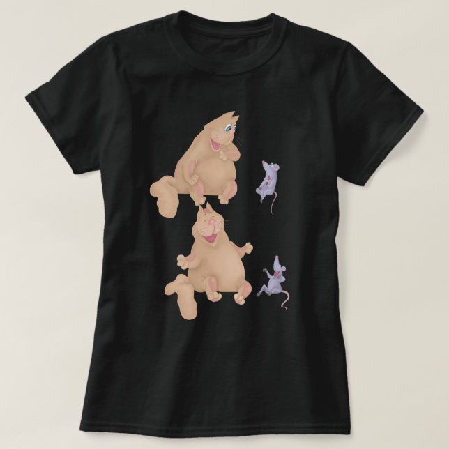 T-Shirt de gato e rato (Frente do Design)