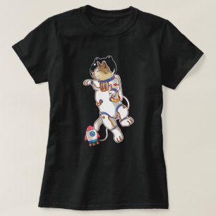 T-Shirt de Gato Espacial
