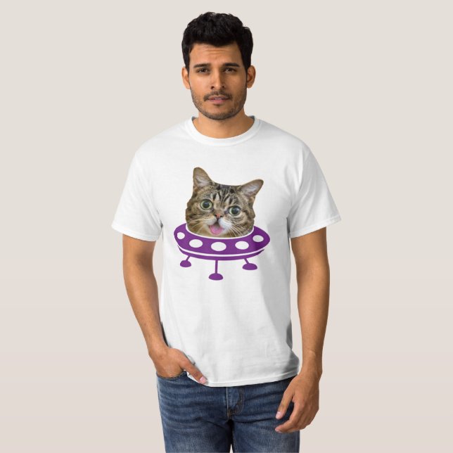T-Shirt de Gato Espacial (Frente Completa)