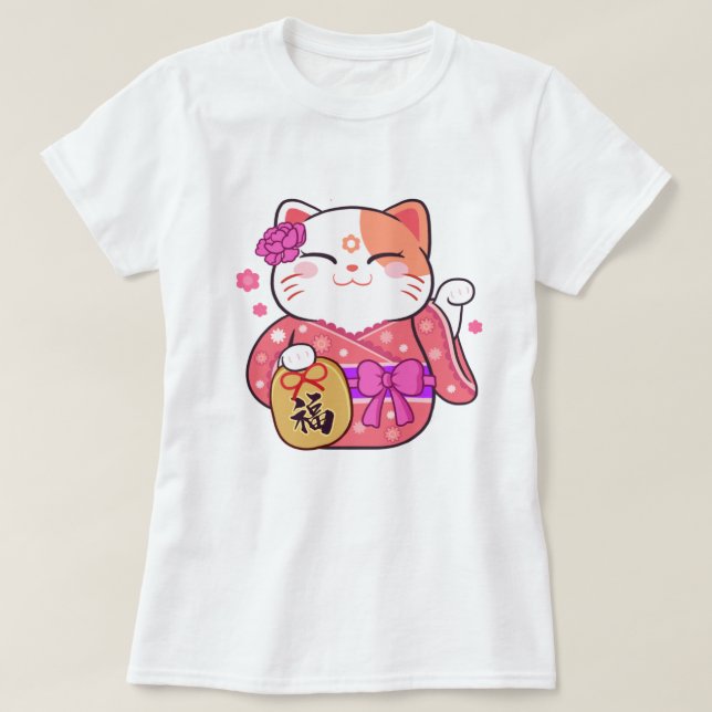 T-Shirt De Gato Feliz (Frente do Design)