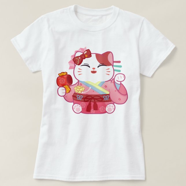 T-Shirt De Gato Feliz (Frente do Design)