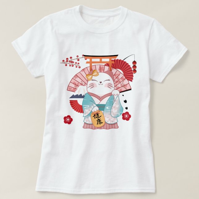 T-Shirt De Gato Feliz (Frente do Design)