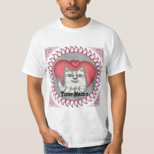 T-Shirt de Gato Gordo do Coração