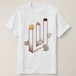 T-shirt de gato - ilusão óptica Tridente impossíve