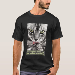 T-Shirt de Gato Limpo (escuro)