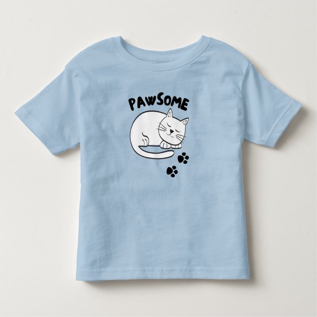 T-Shirt de Gato PAWSOME (Frente)