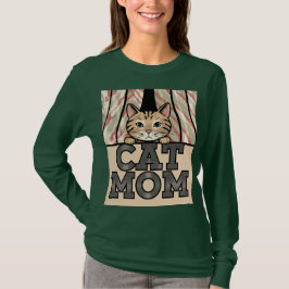 T-Shirt de Gato Verde