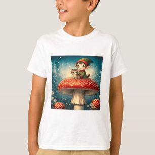 T-Shirt de gatos e cogumelos