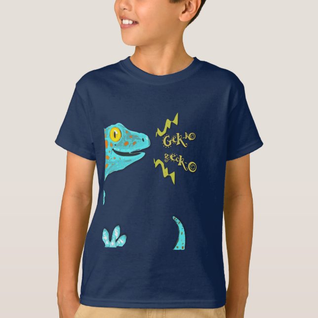 T-shirt De "geco de chamada bonito de Tokay do geco Gekko" (Frente)
