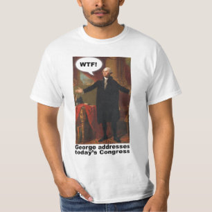 T-shirt de George Washington WTF (com subtítulo)