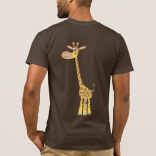 T-shirt de girafa de desenho animado (verso)