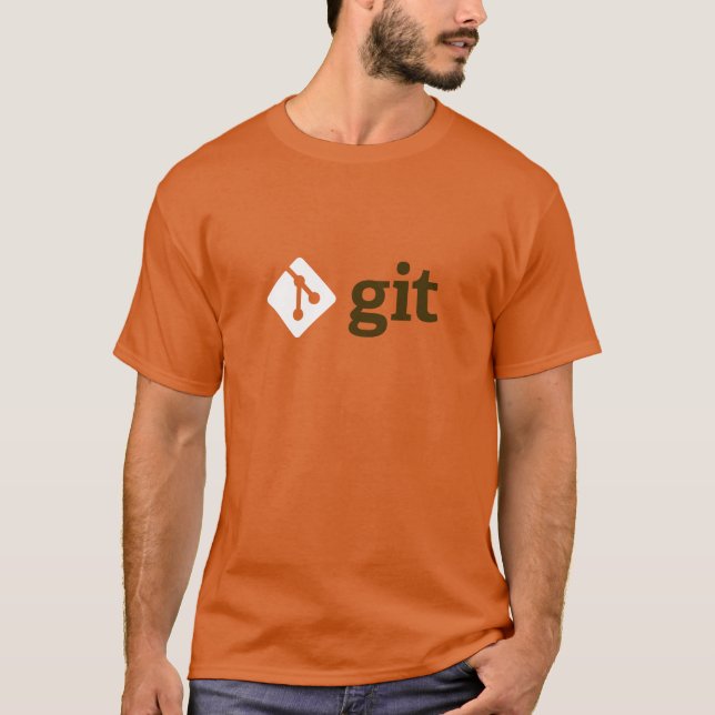 T-shirt de Git (alaranjado) (Frente)