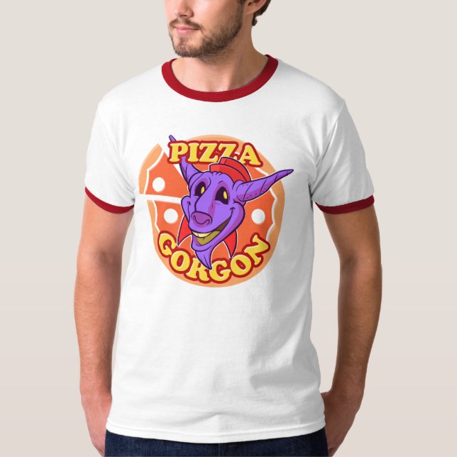 T-shirt de Gorgon da pizza (Frente)