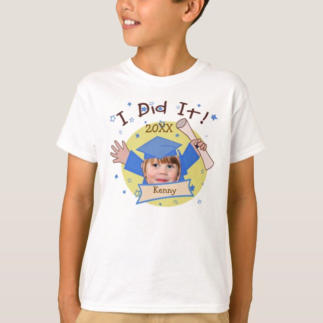 T-Shirt de Graduação de Formando de Menino Persona (Frente)