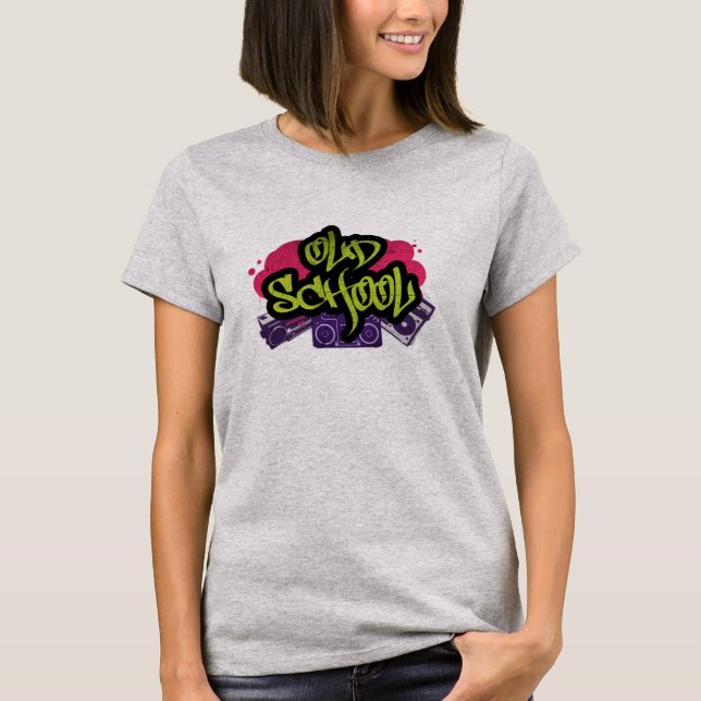 T-Shirt de Grafite Antigo da Escola (Frente)
