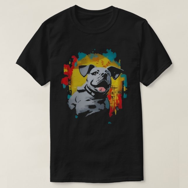 T-Shirt de Grafite de Cão (Frente do Design)