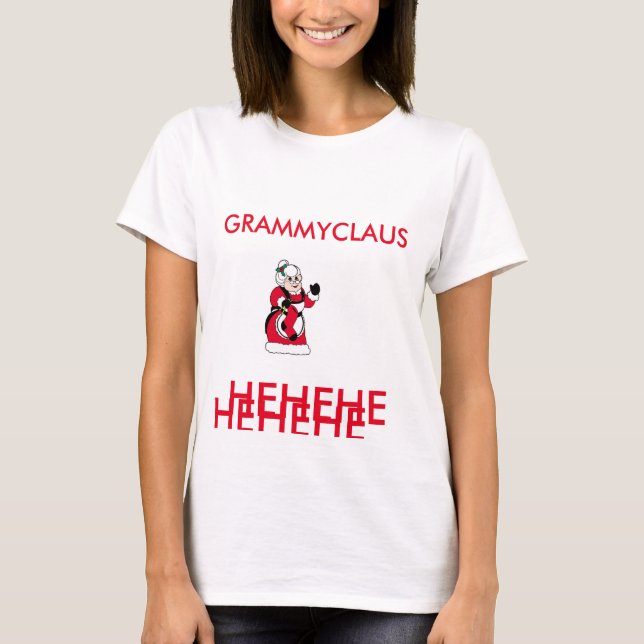 T-shirt de Grammyclaus para o Natal (Frente)